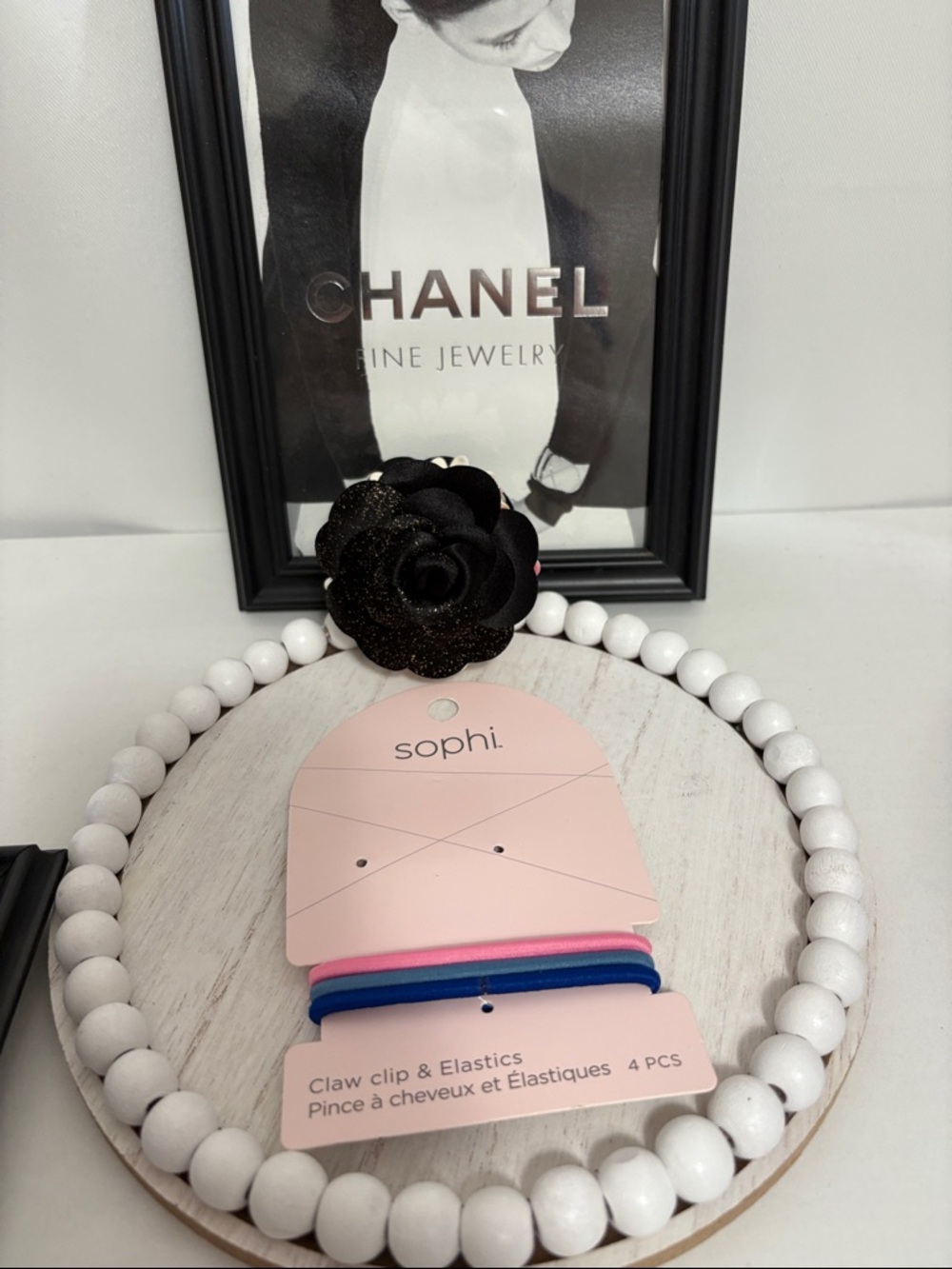 Authentic Mini Chanel Camellia Flower hair clip set